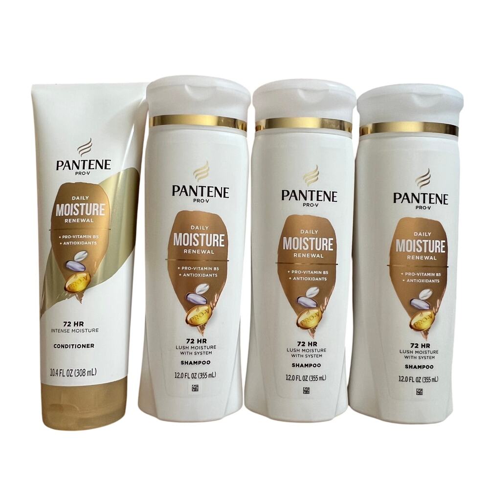 Lot 4 Pantene Pro-V Daily Moisture Renewal Shampoo & Conditioner 12.0 fl oz